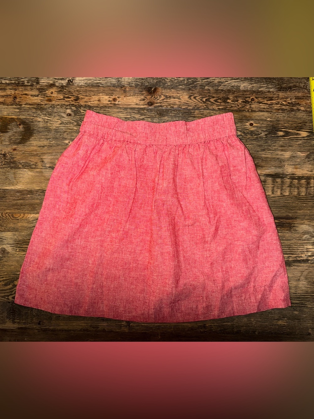 LOFT‎ Coral-Pink Elastic Waist Mini Skirt With Pockets Size XS